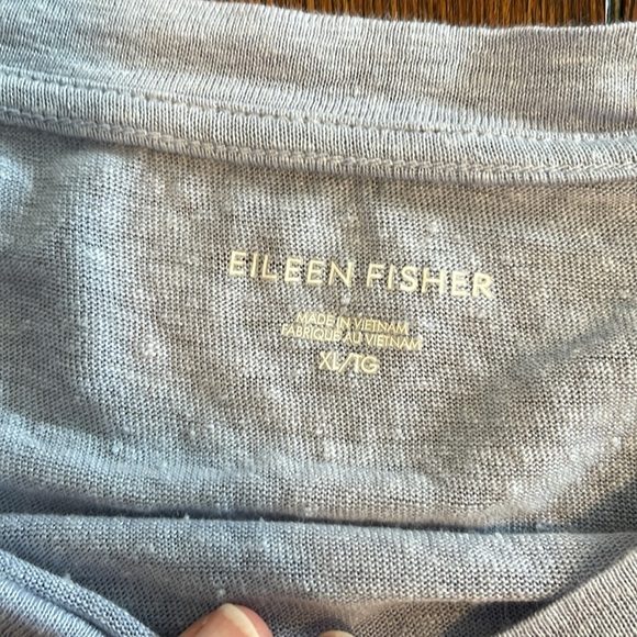 Eileen Fisher Jersey Organic Linen Long sleeve Tee Top XL Lavender Light Purple - Picture 4 of 7